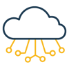 Icon of a cloud, symbolizing cloud latency