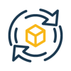 Icon of a rotating box, symbolizing poor monitoring of inventory syncs